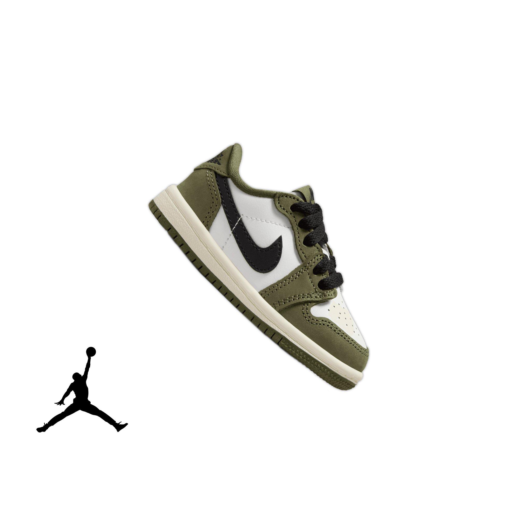 Jordan 1 Retro Low “Medium Olive” Toddler Kids' Shoe